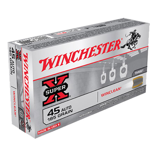 WIN WINCLEAN 45ACP 185GR 50/10 - Ammunition